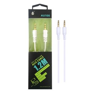 AU100 Cable Audio Jack 3.5MM M-M 1M White